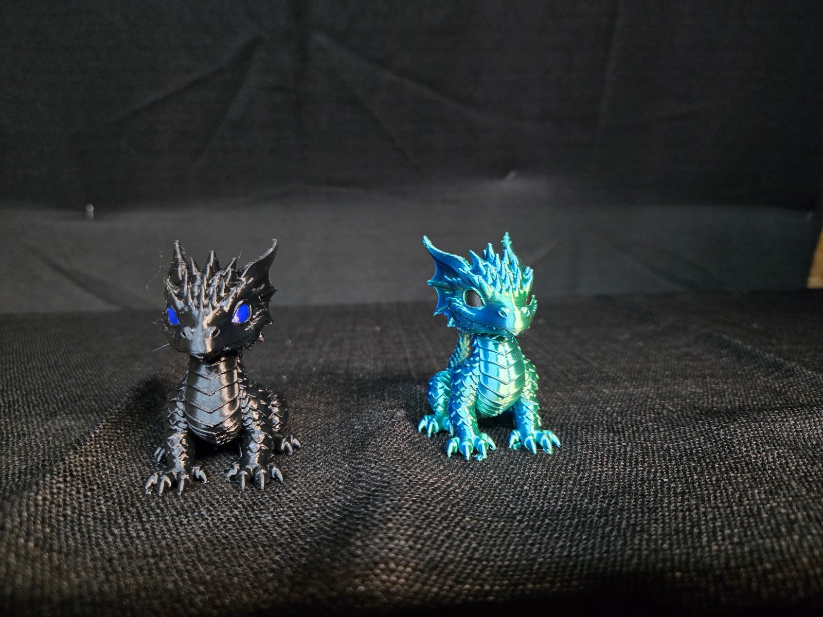 Baby Dragons - Black and Teal